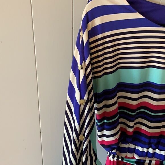 Guess Striped Belted Dress Size 6 - Picture 5 of 8